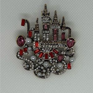 Fairytale Enchanted Castle Statement Brooch Pin